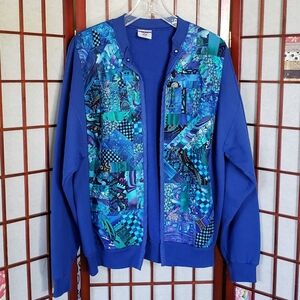 Custom made quilt open cardigan large